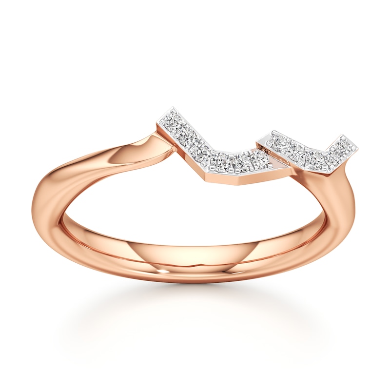 Main Image 1 of J'Lure Lab-Grown Diamond Wedding Band 1/15 ct tw 18K Rose Gold