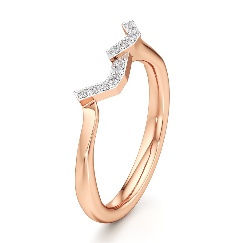 Main Image 4 of J'Lure Lab-Grown Diamond Wedding Band 1/15 ct tw 18K Rose Gold