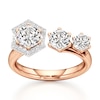 Thumbnail Image 1 of J'Lure Hexagon Brilliant-Cut Lab-Created Diamond Engagement Ring 2-1/6 ct tw 18K Rose Gold