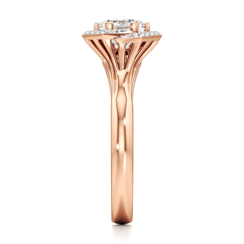 Main Image 3 of J'Lure Hexagon Brilliant-Cut Lab-Created Diamond Engagement Ring 2-1/6 ct tw 18K Rose Gold