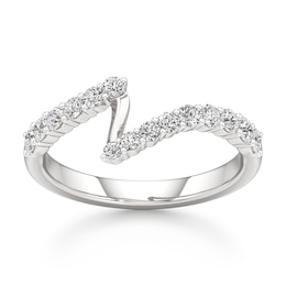 J'Lure Lab-Grown Diamond Contour Wedding Band 3/8 ct tw 18K White Gold