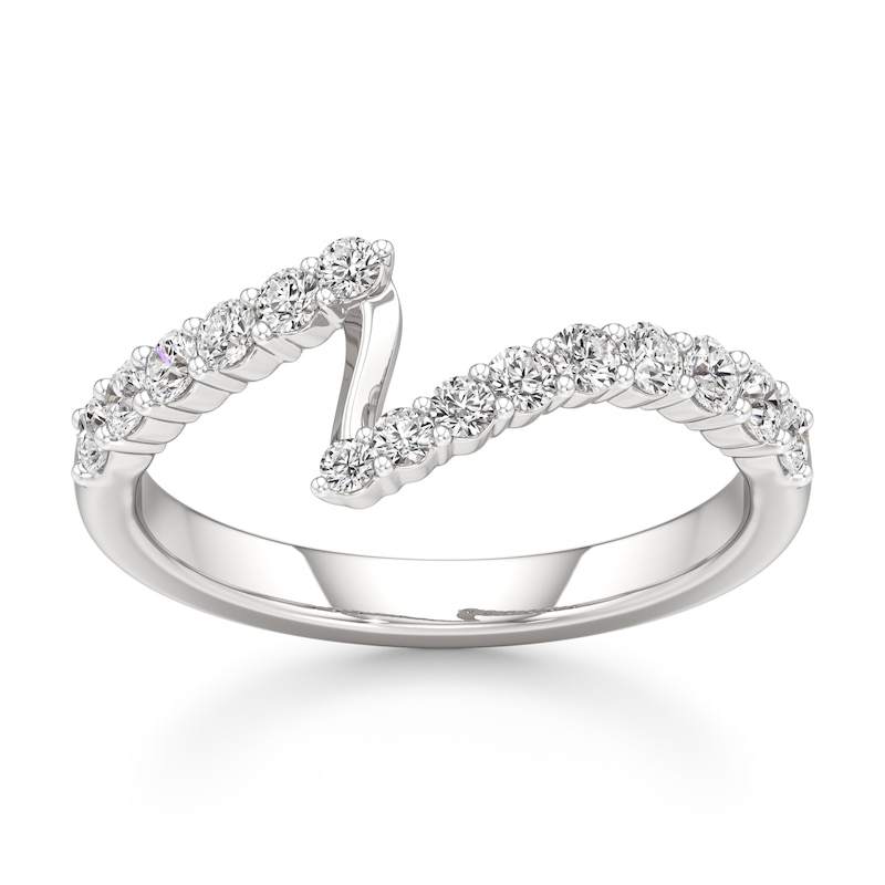 Main Image 1 of J'Lure Lab-Grown Diamond Contour Wedding Band 3/8 ct tw 18K White Gold