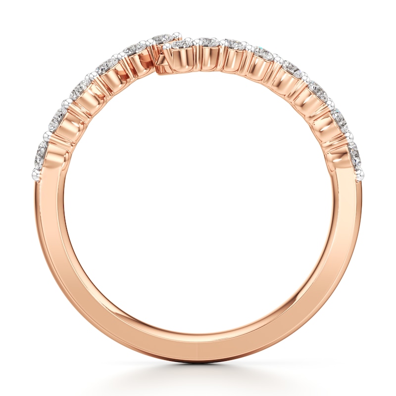 Main Image 2 of J'Lure Lab-Grown Diamond Contour Wedding Band 1/2 ct tw 18K Rose Gold