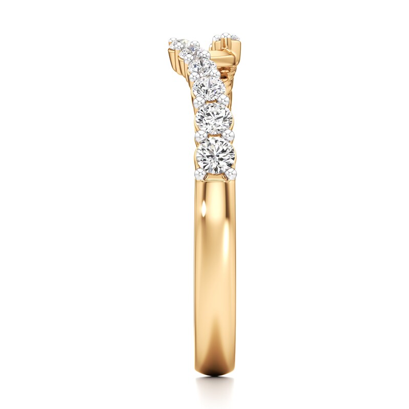 Main Image 3 of J'Lure Lab-Created Diamond Contour Wedding Band 3/8 ct tw 18K Yellow Gold