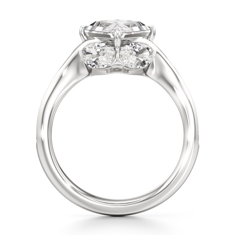 Main Image 2 of J'Lure Lozenge Step-Cut Lab-Grown Diamond Engagement Ring 4-3/4 ct tw 18K White Gold