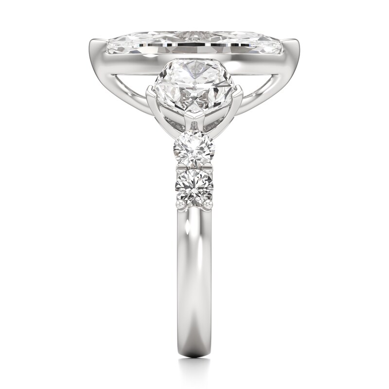 Main Image 3 of J'Lure Moval Old-Cut Lab-Grown Diamond Engagement Ring 5-1/3 ct tw 18K White Gold