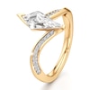 Thumbnail Image 4 of J'Lure Kite Step-Cut Lab-Grown Diamond Bypass Engagement Ring 1-1/6 ct tw 18K Yellow Gold