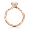 Thumbnail Image 2 of J'Lure Imperial-Emerald Step-Cut Lab-Grown Diamond Bypass Engagement Ring 2-1/5 ct tw 18K Rose Gold