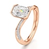 Thumbnail Image 4 of J'Lure Imperial-Emerald Step-Cut Lab-Grown Diamond Bypass Engagement Ring 2-1/5 ct tw 18K Rose Gold