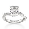 Thumbnail Image 1 of J'Lure Square-Emerald Step-Cut Lab-Created Diamond Bypass Engagement Ring 3-1/4 ct tw 18K White Gold