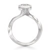 Thumbnail Image 2 of J'Lure Square-Emerald Step-Cut Lab-Created Diamond Bypass Engagement Ring 3-1/4 ct tw 18K White Gold