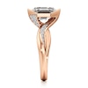Thumbnail Image 3 of J'Lure Hexagon Step-Cut Lab-Created Diamond Bypass Engagement Ring 3-1/4 ct tw 18K Rose Gold
