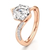 Thumbnail Image 4 of J'Lure Hexagon Step-Cut Lab-Created Diamond Bypass Engagement Ring 3-1/4 ct tw 18K Rose Gold
