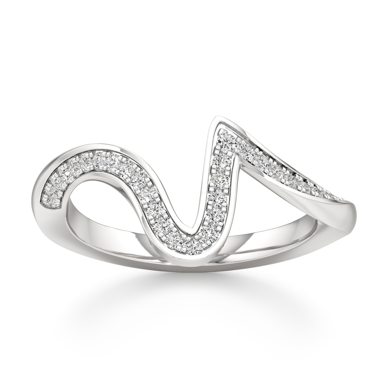 Main Image 1 of J'Lure Lab-Grown Diamond Contour Wedding Band 1/5 ct tw 18K White Gold