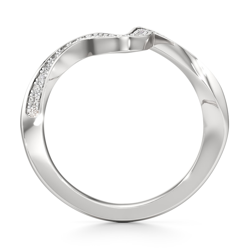 Main Image 2 of J'Lure Lab-Grown Diamond Contour Wedding Band 1/5 ct tw 18K White Gold