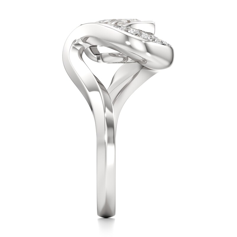 Main Image 3 of J'Lure Leaf Step-Cut Lab-Grown Diamond Engagement Ring 2 ct tw 18K White Gold