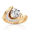 Thumbnail Image 1 of J'Lure Trillion Curved Brilliant-Cut Lab-Created Diamond Engagement Ring 3 ct tw 18K Yellow Gold