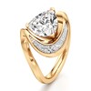 Thumbnail Image 4 of J'Lure Trillion Curved Brilliant-Cut Lab-Created Diamond Engagement Ring 3 ct tw 18K Yellow Gold