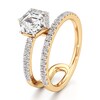Thumbnail Image 4 of J'Lure Hexagon Step-Cut Lab-Created Diamond Spiral Engagement Ring 1-3/8 ct tw 18K Yellow Gold