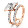 Thumbnail Image 4 of J'Lure Lozenge Step-Cut Lab-Grown Diamond Spiral Engagement Ring 2-5/8 ct tw 18K Rose Gold
