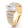 Thumbnail Image 4 of J'Lure Oval Step-Cut Lab-Created Diamond Engagement Ring 2-3/8 ct tw 18K Yellow Gold