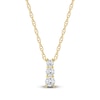 Thumbnail Image 1 of Lab-Grown Diamond Graduated Three-Stone Drop Necklace 1/4 ct tw 14K Yellow Gold 18"