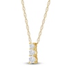 Thumbnail Image 2 of Lab-Grown Diamond Graduated Three-Stone Drop Necklace 1/4 ct tw 14K Yellow Gold 18"