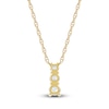Thumbnail Image 3 of Lab-Grown Diamond Graduated Three-Stone Drop Necklace 1/4 ct tw 14K Yellow Gold 18"