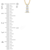 Thumbnail Image 4 of Lab-Grown Diamond Graduated Three-Stone Drop Necklace 1/4 ct tw 14K Yellow Gold 18"