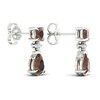 Thumbnail Image 4 of Natural Smoky Quartz Earrings 1/20 ct tw Diamonds 14K White Gold