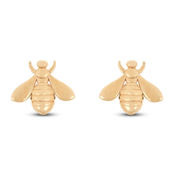 Children's Bee Stud Earrings 10K Yellow Gold