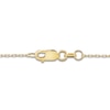 Thumbnail Image 4 of Oval-Cut Natural Aquamarine & Diamond Necklace 1/20 ct tw 10K Yellow Gold 18"