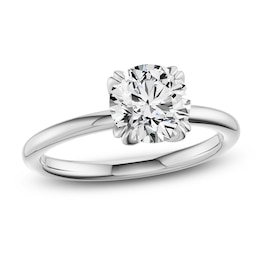 Round-Cut Diamond Solitaire Engagement Ring 2 ct tw 14K White Gold (I2/I)