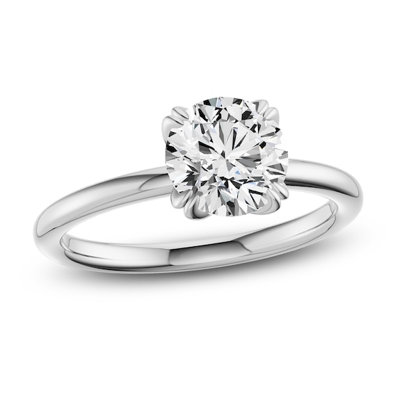 Round-Cut Diamond Solitaire Engagement Ring 2 ct tw 14K White Gold (I2/I)