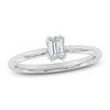 Thumbnail Image 1 of Certified Emerald-Cut Diamond Solitaire Engagement Ring 1/2 ct tw 14K White Gold (I1/I)