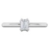 Thumbnail Image 3 of Certified Emerald-Cut Diamond Solitaire Engagement Ring 1/2 ct tw 14K White Gold (I1/I)