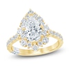 Thumbnail Image 1 of Pnina Tornai Pear-Shaped Lab-Grown Diamond Halo Engagement Ring 2-1/2 ct tw 14K Yellow Gold