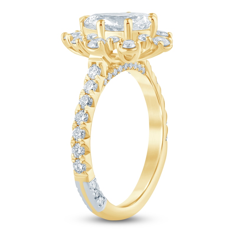 Main Image 2 of Pnina Tornai Pear-Shaped Lab-Grown Diamond Halo Engagement Ring 2-1/2 ct tw 14K Yellow Gold