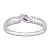 Thumbnail Image 3 of Marquise-Cut Natural Ruby & Diamond Ring 1/10 ct tw 14K White Gold