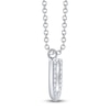 Thumbnail Image 2 of Shy Creation Diamond Letter U Pavé Necklace 1/15 ct tw 14K White Gold 18" SC55028331-U