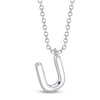 Thumbnail Image 3 of Shy Creation Diamond Letter U Pavé Necklace 1/15 ct tw 14K White Gold 18" SC55028331-U