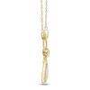 Thumbnail Image 2 of Shy Creation Natural Mother-of-Pearl & Diamond Teardrop Necklace 1/8 ct tw 14K Yellow Gold 18" SC55028258