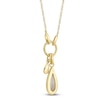 Thumbnail Image 3 of Shy Creation Natural Mother-of-Pearl & Diamond Teardrop Necklace 1/8 ct tw 14K Yellow Gold 18" SC55028258