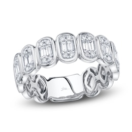 Shy Creation Baguette & Round-Cut Multi-Diamond Ring 3/8 ct tw 14K White Gold SC55027027