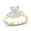Thumbnail Image 1 of Pnina Tornai Emerald-Cut Lab-Grown Diamond Three-Stone Engagement Ring 2-5/8 ct tw 14K Yellow Gold