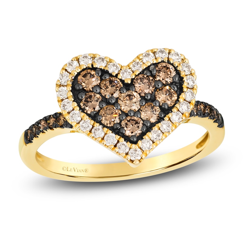 Main Image 1 of Le Vian Diamond Heart Ring 3/4 ct tw 14K Honey Gold 19"
