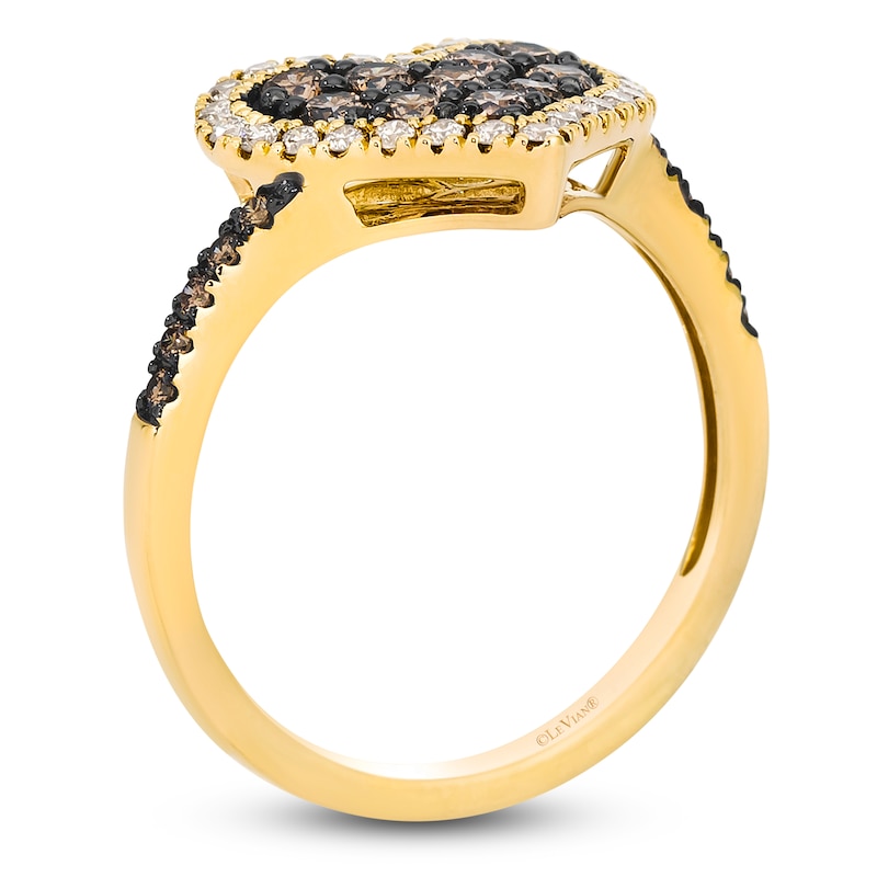 Main Image 2 of Le Vian Diamond Heart Ring 3/4 ct tw 14K Honey Gold 19"