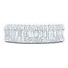 Thumbnail Image 3 of Baguette & Round-Cut Lab-Grown Diamond Anniversary Ring 1-1/2 ct tw 14K White Gold
