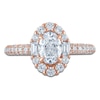 Thumbnail Image 3 of Vera Wang VOW Oval-Cut Diamond Halo Engagement Ring 1-1/2 ct tw 14K Rose Gold
