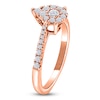 Thumbnail Image 2 of Multi-Diamond Pear-Shaped Promise Ring 1/3 ct tw 10K Rose Gold